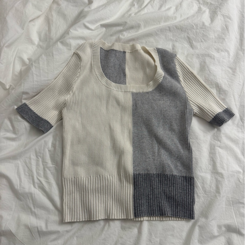 Colorblock Ribbed Knit Top